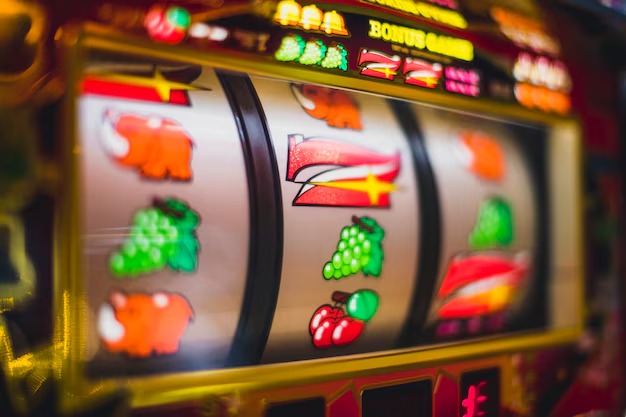 Slot game interface showing paytable and bet controls